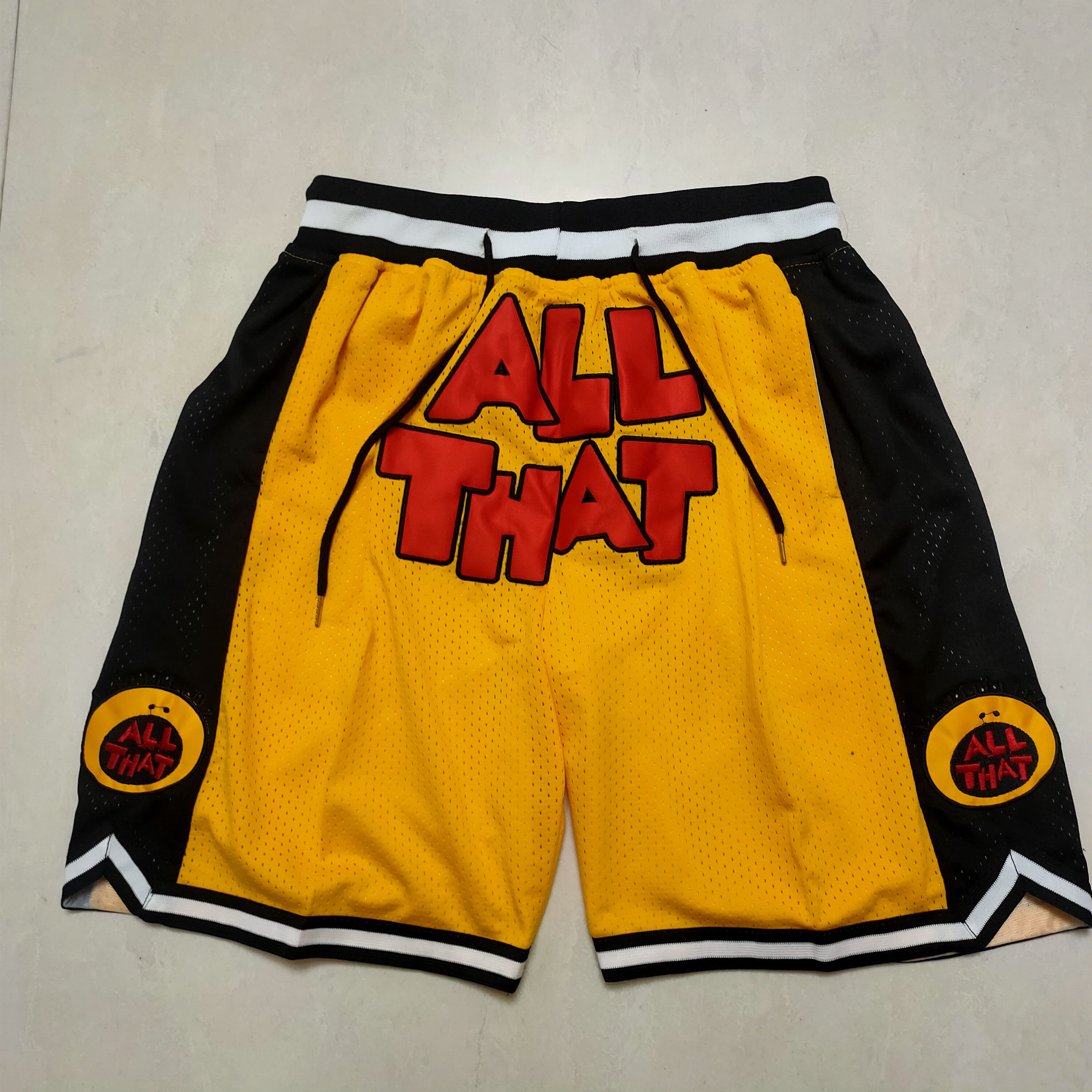 Men NBA Yellow Shorts 202302183